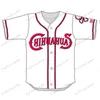 GlnMitNess Men El Paso Chihuahuas Jersey Home Road Baseball Jerseys Custom 100% bordado blanco gris camisas cosidas