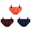 Caleçons hommes Sexy Bikini slips hommes Nylon confortable sous-vêtement doux mâle couleur unie combinaisons multiples caleçons