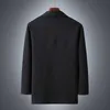 Мужской свитер мужская большая повседневная деловая мужская одежда молодая и средняя куртка увеличила жирную среду и длинный стиль куртки.