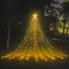 Parti Malzemeleri Led Pentagram Şelale Işık Noel Asma Ağacı Işık Akan Su Açık Bahçe Uzaktan Kumanda Işıkları B0623X08