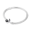 Spring Moments Barrel Clasp Snake Chain S925 Armband Authentic 925 Sterling Armband Fits Pandora Style Jewelry Charms Pärlor DIY 598816C00