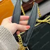 Mogna kvinnor axelpåsar designer väska kedja tyg präglad blomma bokstav handväska crossbody plånbok handväska koppling parti hög kvalitet läder