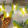 Strings LED Creative Butterfly Light String Battery Box Purple Lamp Garland Fairy Holiday Home Party Decor LightLED