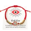 Slim Patches Wholesale Hand Strap Red Eve Eye Hands Red String Braided Rope Handmade Bracelet Jewelry For Women