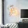 Wandlampen moderne creatieve engellamp Noordelijke hars lichten voor huisdecor woonkamer verlichting kristallen lichte schaduw slaapkamer lampwand