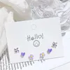 Dangle & Chandelier Color Spray Paint Ceramic Cartoon Set Girl Earrings For Women 2022 Ins Personality Trend Gift PartyDangle Kirs22