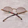 Holzsonnenbrille 7550178 mit Beinen aus Pfauenholz und 55-mm-Glas