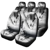 Bilsätesöverdrag Aimaao Wolf Print Cover Full Set Universal Fit Comfort Hink och bänkskydd för SUV TruckCar