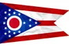 Ohio Flag Freeshipping Direct Factory Wholesale 3x5fts 90x150cm State of Banner för USA inomhus utomhus hängande dekoration