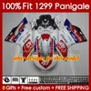 OEM Fairings Kit voor Ducati Panigale 959R 1299R 1299S 959 1299 S R 2015 2015 2017 2018 Body 140no.68 Blauw metaal 959-1299 15-18 959S 15 16 17 18 Spuitvorm Mold Boodwerk