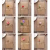 Cartão de papel kraft retrô Valentines Handmade Flower Floadings Cartões de Natal Papéis de Natal Papéis de Bênção BH6428 TYJ