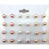 Wysokiej jakości słodkowodne kolczyki Pearl Stud 8 mm naturalna perłowa biżuteria 50 par hurtowa