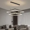 Żyrandole nowoczesny sufitowy salon zwięzły wisząca lampa jadalnia kwadratowe lampy nordyckie LED światła