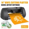 Skrivare 14 "Vinyl Cutter Sign Cutting Plotter 375mm Craft Cut Printer Sticker 3 Blades