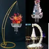 2PCS Wedding Favors Decoration Display Rack Baby Baptism Feast Crystal Chandelier Cake Table Engagement Flower Arrangement Arch Birthday Party Dessert Holder