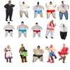 Costume de poupée de mascotte Pourim Costume de Sumo gonflable Costumes Lutteur Costume de chef d'Halloween pour Garçons Fille Hommes Femmes Adultes Enfants Fat Man Airblown