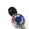 ワイヤレスBluetooth Children Karaoke Microphone with Light Change VoiceハンドヘルドホームKTVプレーヤーのスマートフォン273W2011042