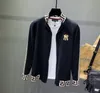 Top grade Nouvelle marque Hiver Mode tricoté Hommes Cardigan Pull Cardigan Black Zip Casual Coats Jacket Mens Vêtements S-3XL