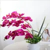 Flores decorativas coronas de flores hermosas phalaenopsis mariposa artificial orquídea flor de seda ramo de boda sala de estar decoración
