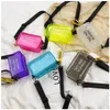 Crossbody Bags For Women Candy Color Letter Fashion Wild Mini Shoulder Messenger Bag Pvc Jelly Small Tote Purse Clear Print Handbag