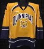 Xflsp 2022 College Frozen Four Custom QU Quinnipiac Bobcats Hockey Jersey 13 Christophe Fillion 14 Ethan Leyh 15 Jayden Lee 16 Jacob Quillan 17 Joey