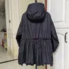 女性トレンチコートデザイナーブランドの日焼け止め服刺繍腕章ドローストリングカジュアルジャケット