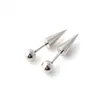 Stud Women Men Round Ball Spike Cone Tip Titanium Steel Screw Back Pierced Stud Earrings Punk Gothic Jewelry Gifts GC1345