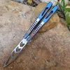 TheOne Butterfly Trainer Knife Archon D2 Blade Channel Titanium Handle Bushing System Jilt Swinging Free Tool Fels 19153