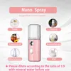 YSMD Nano Spray Face Steamer Vaporizer Spa Moisturizing Mist Sprayer Portable Anti-Aging Antioxidant Skin Care Home Use Devices 220520