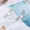 Stud Fashion 925 Boucles d'oreilles en argent sterling pour les femmes Exquis Moonstone Little Devil Earring Shiny CZ Bat Ear JewelryStud Odet22 Farl22