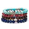 Mixed Natural Stone Handmade kralen strengen bedelarmbanden voor vrouwen Men Lover Party Club Elastische sieraden