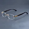 Mode Carti Luxus Coole Sonnenbrille Designer Designer Natürliche importierte Hörner Beine rahmenloser Myopierahmen Männer und Frauen mit dem gleichen High-End-Business-Casual