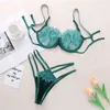 Sexy Lace Lingerie Sets Women Bra Briefs Thongs Underwear Ladies Hollow Nightwear Pyjamas Bralette Exotic Clothing Sex Comes L220727