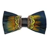 Bow Ties Men's Natural Feather Handmade Tie Pu Double Leather Bowtie Wedding Jewelry Personalized Fashion Nightclub AccessoriesBow