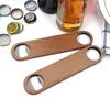 Sublimation 1 Pcs Openers Wooden Handle Stainless Steel Beer Corkscrew Simple Double Head Flat Corkscrews Bar Corkscrew