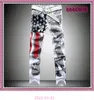 Fashion Hot Mens Designer Jeans Men Denim avec des ailes drapeau américain plus taille ASVD