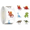 50 500pcs милые наклейки на динозавры животных для детей 1 -дюймовая игрушка для мальчика игра на день рождения награды награду. Украшение 220716
