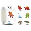 50 500pcs Cute Animal Dinosaur Stickers For Kids 1 Inch Boy Toy Game Birthday Classroom Party Reward Decoration 220716