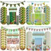 Jungle Birthday Party Decoration Disponertable Tableware Set Jungle Animal Forest Friends Zoo Theme Supplies Baby Shower Safari 201006