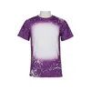 Wholesale Party Sublimation Bleached Shirts Cotton Feel Heat Transfer Blank Bleach Shirt Bleached Polyester T-Shirts A02