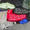 Nowa marka modowa Rhude Shorts Shorts Męs i damskie szorty High Street Sports Casual Loose Plaży Fog 5-punktowe spodnie