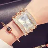 Avanadores de pulso GD Mulheres assistem 2022 Gold Quartz Rhinestones Watches Relogio feminino clockwristwatcheswatcheswatcheswatches