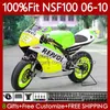 Glassfiber Race Bodywork para Honda Fiberglass NSF100 NSF 100 Repsol Green 06-10 116NO.125 NSF-100 06 07 08 09 10 NS-F100 2006 2007 2009 2010 2010