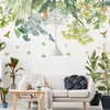 12255 cm Noordse groene bladwandstickers voor woonkamer slaapkamer bank tv achtergrond muur decor home decoratie wallpapers muurschilderingen 220510