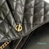 Top Tier Quality Womens Shopping Bags Maxi Soft Lambskin Quilted Purses Tote Zipper Handbag Ladies Genuine Leather Foldable Clutch Tote