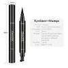 2 In 1 Eyeliner Stamp Liquid Eye Liner Pencil Waterproof Long Lasting Black Eyeliner Pen Professional Eyes Makeup