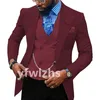 カスタムメイドの1つのボタンの男性スーツピークラペルグルームグルームGroom Tuxedos Wedding/Prom/Dinner Man Blazer（ジャケット+パンツ+タイ+ネクタイ+ベスト）M33