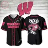 NCAA Wisconsin Badgers Baseball Jersey Ryan McLaughlin David Adam Neuberger Conlan O'Brien Noah Perkovich Lucas Pinkerton Evan Provancher Casey Roeser