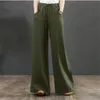 Woman's pants long in a wide tie Oversize women's clothes Summer ladies long pants