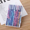 Симпатичные канцелярские канцелярские канцелярские принадлежности 10pcsset цветные гелевые ручки 10 цветов творческий корейский стиль блеск ручки для канцелярских товаров.
